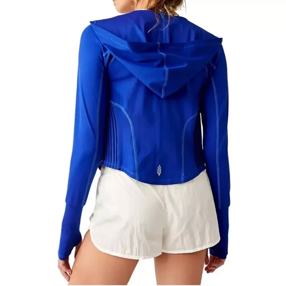 NWT Free People Movement For Keeps Jacket in Sapphire Skies